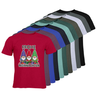 Herren-T-Shirts Sortiment Russel Organic mit Standardmotiv Weihnachtswichtel