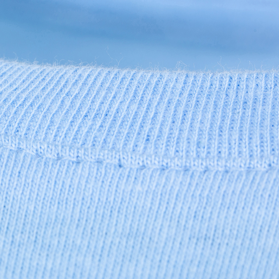 T-Shirt Basic Blau Rund Detail
