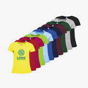 3-farbig im Siebdruck bedruckte Premium-T-Shirts für Damen von B&C