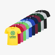 4-farbig im Siebdruck bedruckte Budget-T-Shirts für Herren von Fruit of the Loom