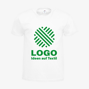 weißes Budget-T-Shirt für Herren von Fruit of the Loom mit 1-farbigem Siebdruckmotiv