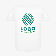 weißes Budget-T-Shirt für Herren von Fruit of the Loom mit 2-farbigem Siebdruckmotiv auf der Rückseite