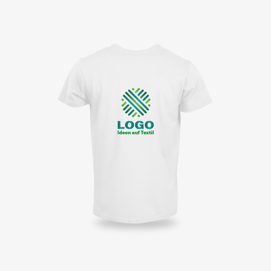 T-Shirt Herren Premium Weiss Froot of the Loom Rückseite bedruckt