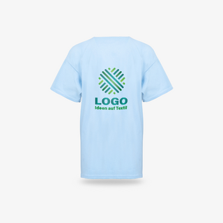 T-Shirt Kinder Basic hellblau Fruit of the Loom Rückseite bedruckt