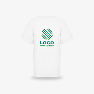 T-Shirt Kinder Basic weiss Fruit of the Loom Rückseite bedruckt