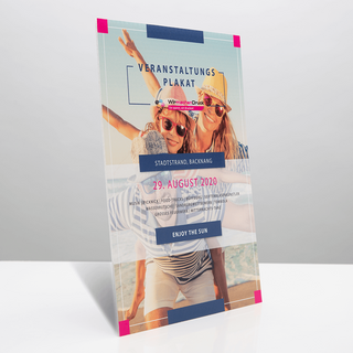 Veranstaltungs-Doppelplakat aus Hohlkammerplatten individuell einseitig bedruckt