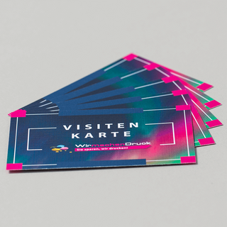 Visitenkarten Leinenstrukturkarton aufgefächert