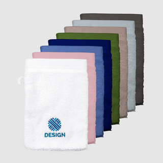 Individuell bestickte Organic-Waschlappen aus 100 % Bio-Baumwolle