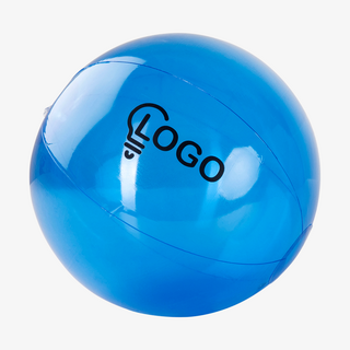 Transparenter Wasserball in Blau mit einfarbigem Siebdruck