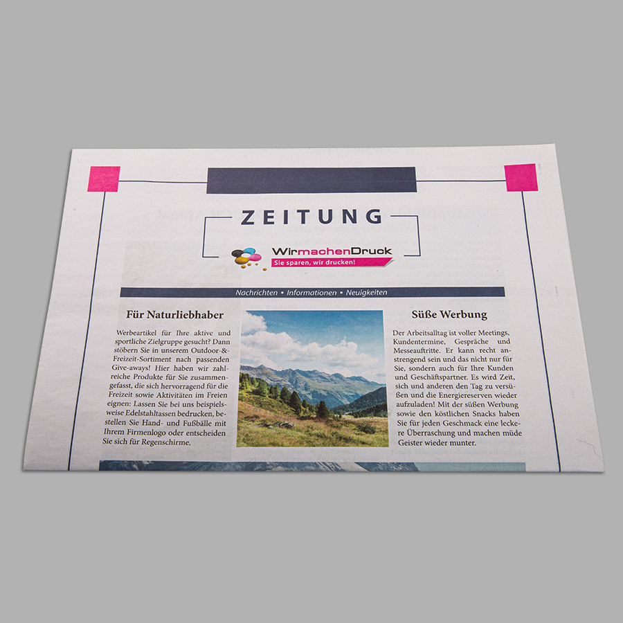 Zeitung DIN A3 farbig Titelseite einzeln