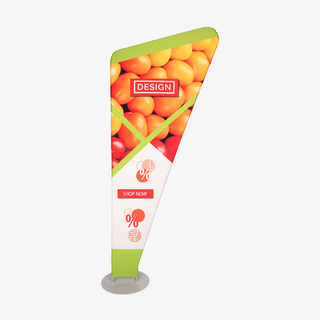 Individuelles Zipper-Banner Triangle mit bedrucktem Polyester-Stretchgewebe
