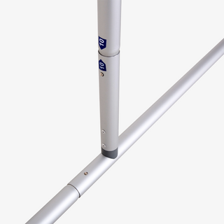 Detailansicht stabiler Aluminium-Rohrrahmen für Zipper-Wall Straight
