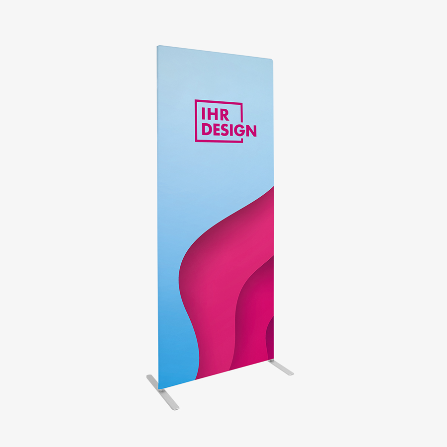 Zipper-Banner Budget (80 x 200 cm) mit vollfarbig bedrucktem Stoffbezug