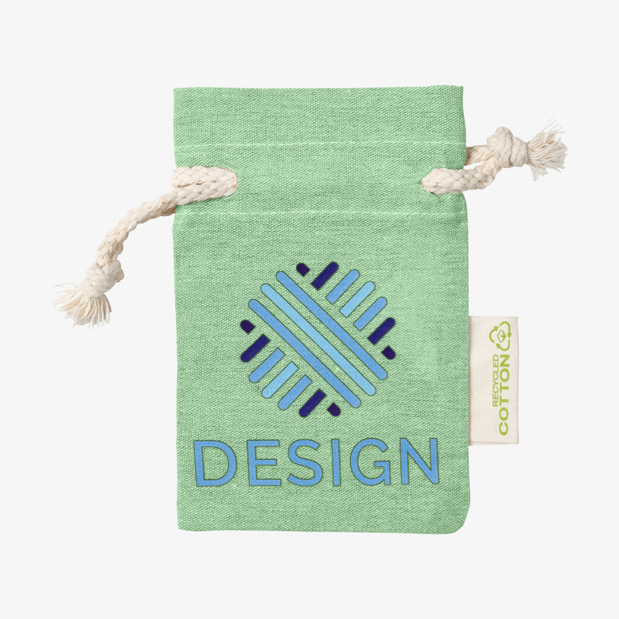 Zuziehbeutel Grösse S aus recycelter Baumwolle