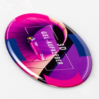 3D Gel Aufkleber oval konturgeschnitten, Violett