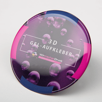 3D Gel Aufkleber kreisrund konturgeschnitten, Violett