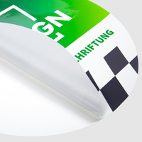 3D-Fahrzeugfolie Premium (rund) bedruckt, mit Glanzlaminat