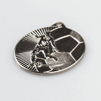 Medaillen Silber mit Gravur, liegend, Fußball Motiv