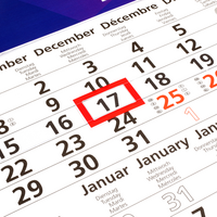 4-Monatskalender mit individuell bedrucktem Kopf- und Fußteil (4/0-farbig), Datumsschieber