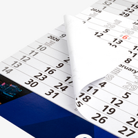 4-Monatskalender mit individuell bedrucktem Kopfteil (5/0-farbig CMYK + 1 Sonderfarbe), Kalenderblatt