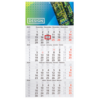 4-Monatskalender mit individuell bedrucktem Kopfteil (5/0-farbig CMYK + 1 Sonderfarbe)