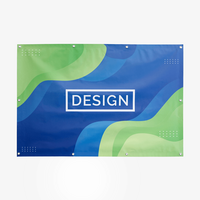 Banner, farbig bedruckt mit Saum und Ösen