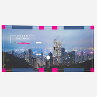 Aktenordner, farbig bedruckt, aufgeklappt, Stadt Motiv