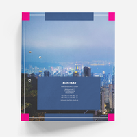 Aktenordner, farbig bedruckt, Stadt Motiv, Rückseite 