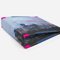 Aktenordner, farbig bedruckt, Stadt Motiv