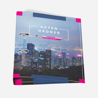 Aktenordner, farbig bedruckt, Stadt Motiv