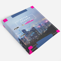 Aktenordner, farbig bedruckt, Stadt Motiv