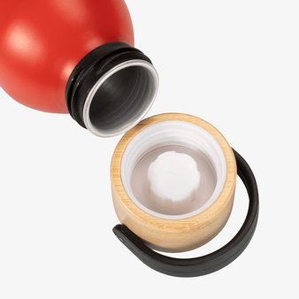 Aluminiumflasche mit Bambus-Tragedeckel unbedruckt