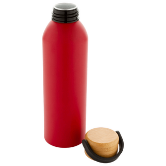 Aluminiumflasche mit Bambus-Tragedeckel unbedruckt