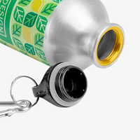 Aluminiumflasche mit Karabinerhaken bedruckt