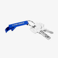 Aluminium-Schlüsselanhänger als Flaschenöffner mit einseitiger Lasergravur