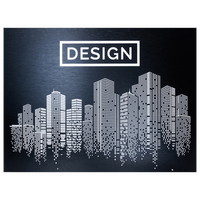 Aluminiumverbundplatte schwarz gebürstet, rechteckig, 1-farbig weiß