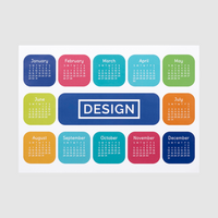 Arbeitskalender, DIN A4 quer (29,7 x 21,0 cm) Designbeispiel