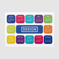 Arbeitskalender, DIN A5 quer (21,0 x 14,8 cm), 1-seitig, 4/0-farbig