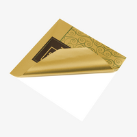 Aufkleber, bedruckt, Gold, aufgeklappt