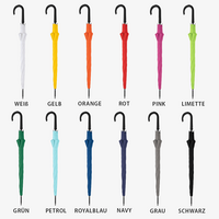 Automatik-Stockschirm, sturmfest, 4/0-farbig, 2 Segmente bedruckt