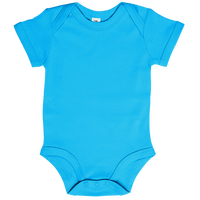 Babybody Kurzarm, Organic, Farbe Surfblau