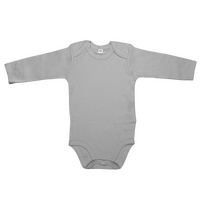 Babybody Langarm, Organic, Farbe Heather Grey