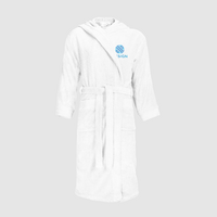 Bademantel klassisch, bestickt