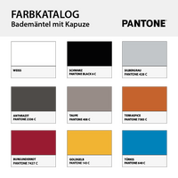 Bademantel mit Kapuze, Farbauswahl