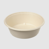 Bagasse-Salatschale rund 1200 ml, naturbraun, unbedruckt