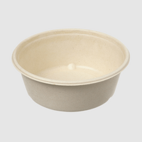 Bagasse-Salatschale rund 600 ml, naturbraun, unbedruckt