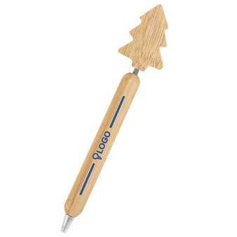 Bambus-Weihnachtskugelschreiber