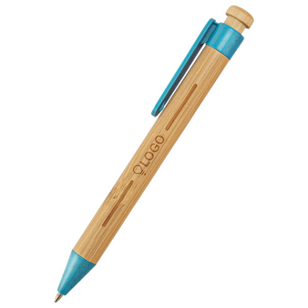 Bambus-Kugelschreiber Comfort mit einseitiger Lasergravur