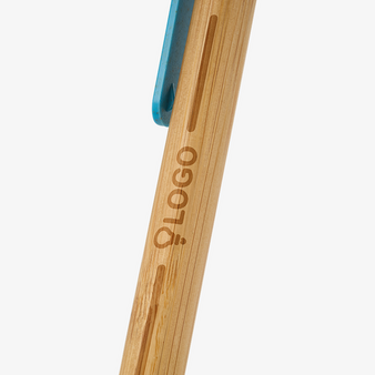 Bambus-Kugelschreiber Comfort mit einseitiger Lasergravur