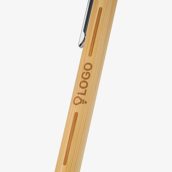 Bambus-Kugelschreiber Elegant mit einseitiger Lasergravur